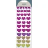 Stickers klistermärken med 175 glittriga hjärtan i 5 olika färger – B. 12–22 mm