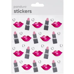 Stickers läppar & läppstift, 3D-klistermärken & strass-klistermärken, 35 st.