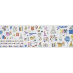Stickers Partytime, festliga klistermärken, 3 ark à 13,5×12 cm