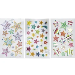 Stickers 3p Skinande stjärnor