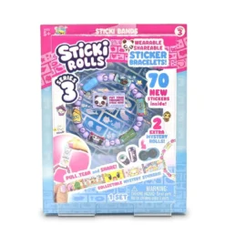 Sticki Rolls Series 3, armband med 50+20 coola små klistermärken / stickers