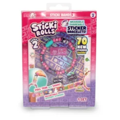 Sticki Rolls Series 2, armband med 50+20 coola små klistermärken / stickers