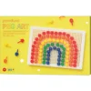 Stiftpärlor 250 st. Ø13 mm i 7 olika färger samt pärlplatta 19×13,5 cm