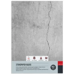 Stone paper / stenpapper A4 (210x297 mm), 40 ark – 192 grams ytvikt