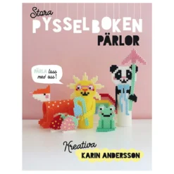 Stora pysselboken av kreativa Karin – Pärlor. 128 sidor inspirerande pärlpyssel! Från 6–9 år. Svensk text