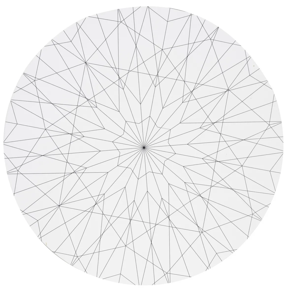 Stor rund canvas med tryckt motiv – diamantmönster, diameter 51 cm