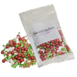 Strösselmix Xmas, 40 gram julströssel med julfärger och julmotiv till julgodiset