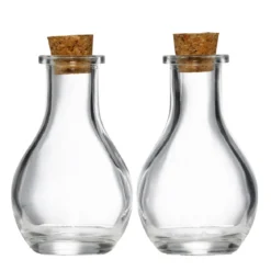 2 st. små korkförsedda glasflaskor / vialer – 50 ml