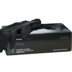 Svarta latex handskar 100 st / 50 par – Storlek medium