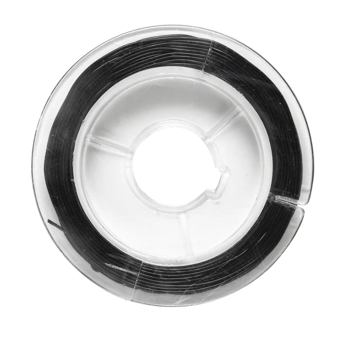 Svart elastisk smyckestråd Ø0,5 mm, 10 meter