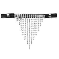 Svart pannband med vackert hängande strass till käpphäst & hobby horse