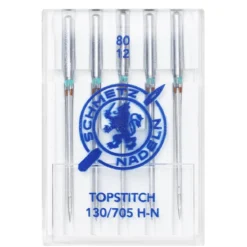 Symaskinsnålar Schmetz Topstitch, storlek 80/12. 130/705 H-N. 5-pack