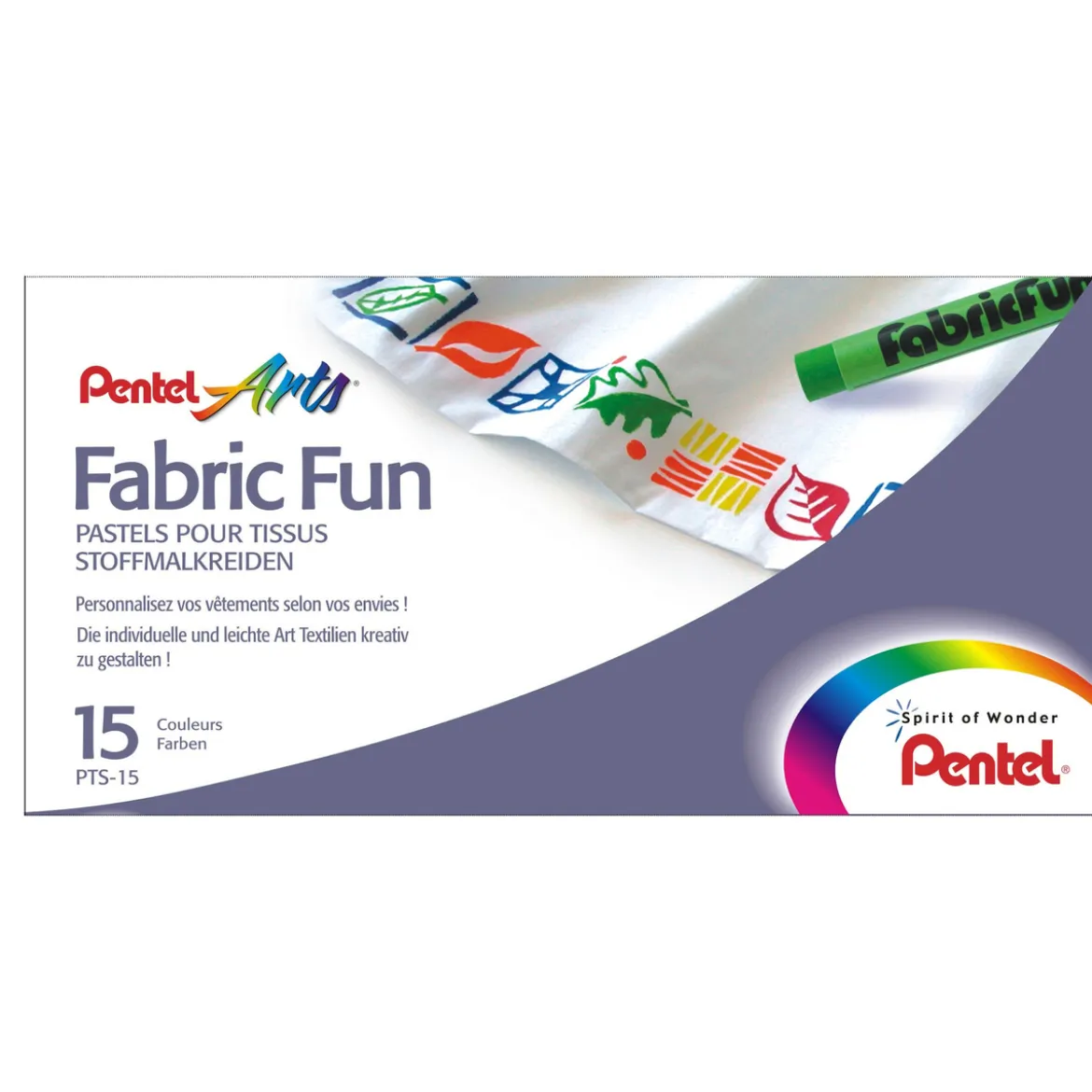 Textilkritor Pentel Set 15st