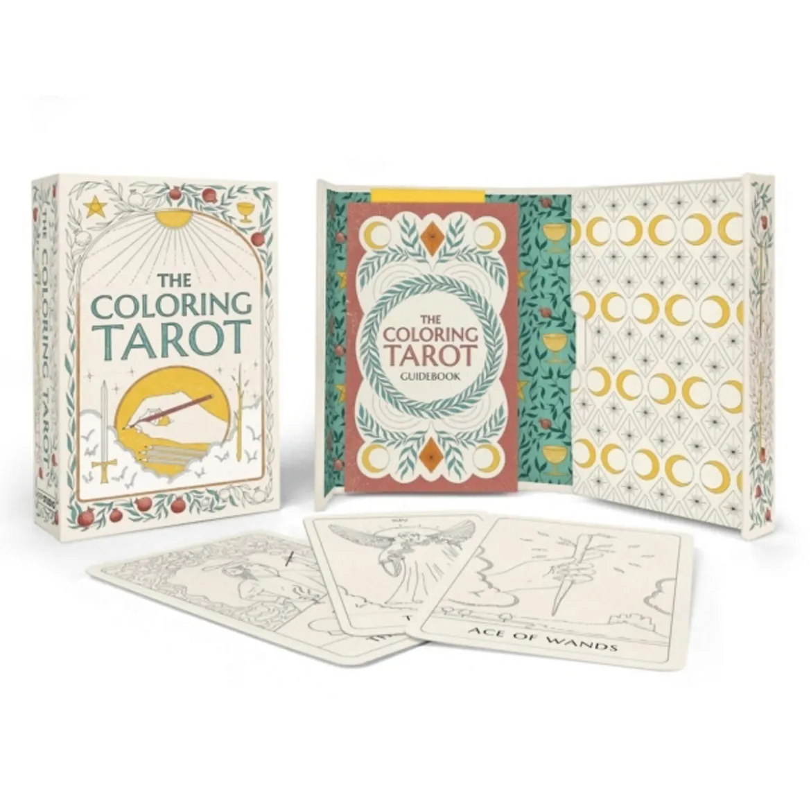 The Coloring Tarot av Sarah Lyons – färglägg 78 tarot-kort + 122-sidig guide