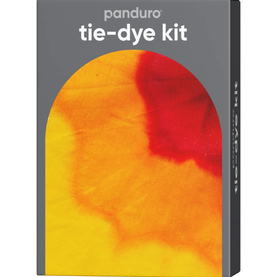 Tie-dye kit – 3×85 ml akvarell-textilfärg röd, orange, gul + handskar & gummisnoddar