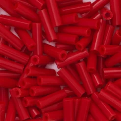 TOHO-pärlor bugle, avlånga glaspärlor 6 mm mörkröd
