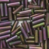 TOHO-pärlor bugle, avlånga glaspärlor 6 mm metallic grön