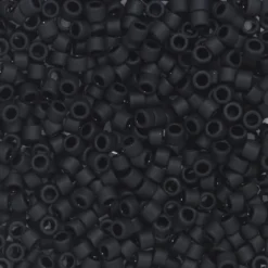 TOHO-pärlor 11/0 – svart matt, 49F Matte opaque jet black