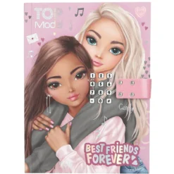TOPModel Best Friends Forever, dagbok med kod & musik, 15×20,5 cm
