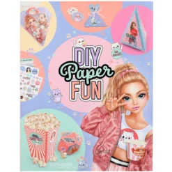 TOPModel DIY Paper Fun Book – papperspyssel från TOPmodel-världen, 21,5×27,5 cm