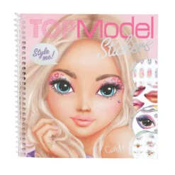 TOPModel Dress Me Up Face stickersbok, 24 sidor och 7 ark med klistermärken. 17,5×18 cm
