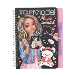 TOPModel Magic Scratch Book, skrapa fram fina motiv! 20 sidor, 18,5×22 cm
