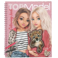 TOPModel målarbok Leohart med kattungar & klistermärken! 20,5×24 cm