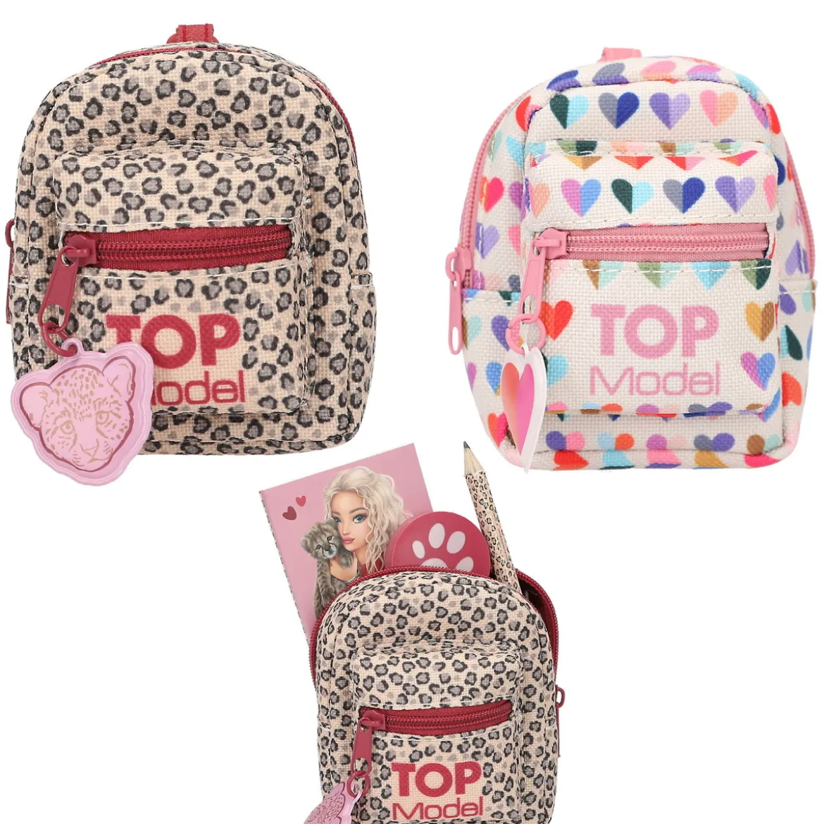 TOPModel små ryggsäckar, 4,8×10 cm – säljs assorterat, pris per styck