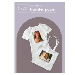 Transferpapper 5-pack i A4 för digitala skrivare till ljusa bomullstyger