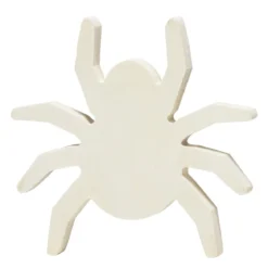 Träfigur halloween spindel – höjd 15 cm, bredd 14,5 cm, tjocklek 1,7 cm