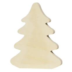 Träfigur julgran – höjd 15 cm, bredd 12 cm, tjocklek 1,7 cm