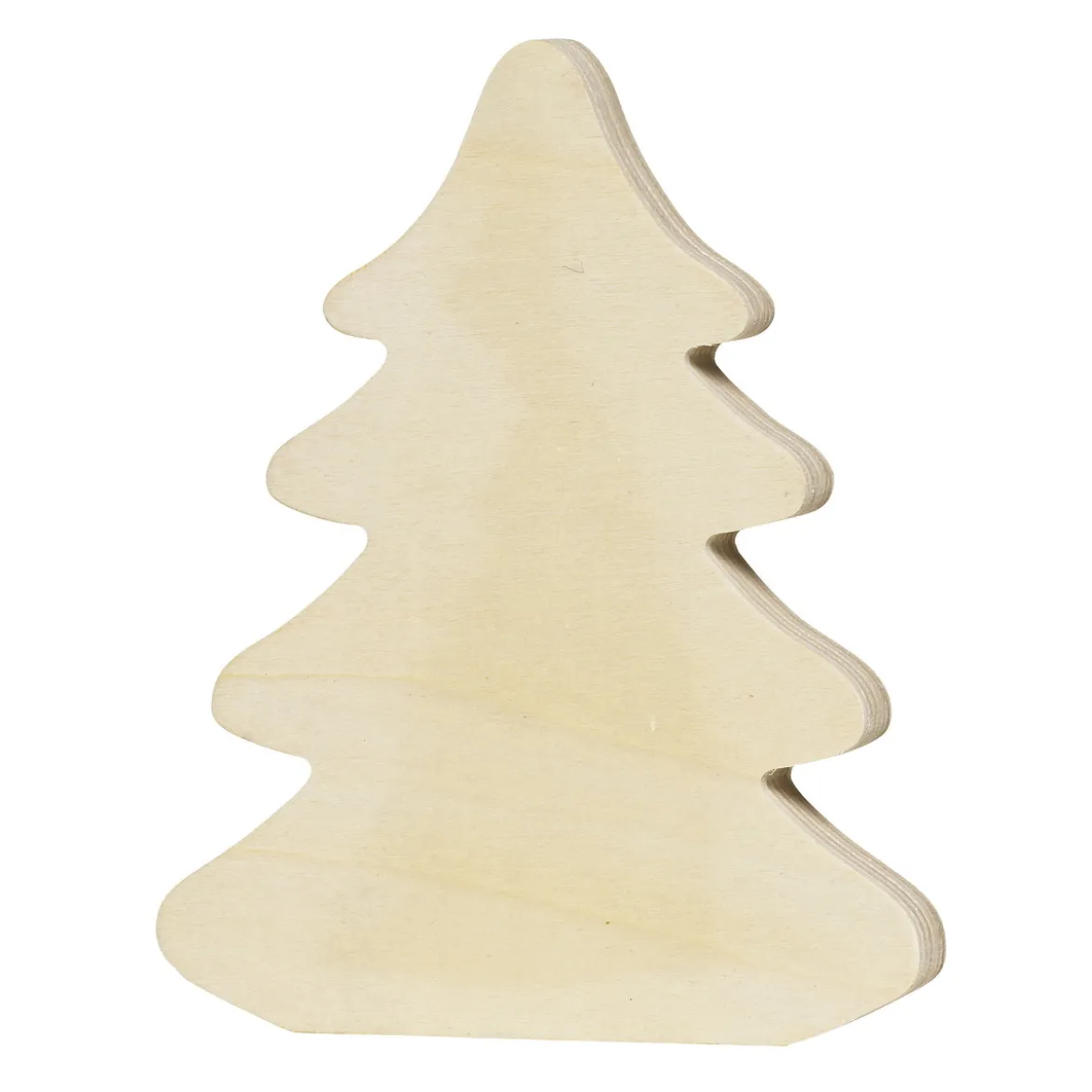 Träfigur julgran – höjd 15 cm, bredd 12 cm, tjocklek 1,7 cm