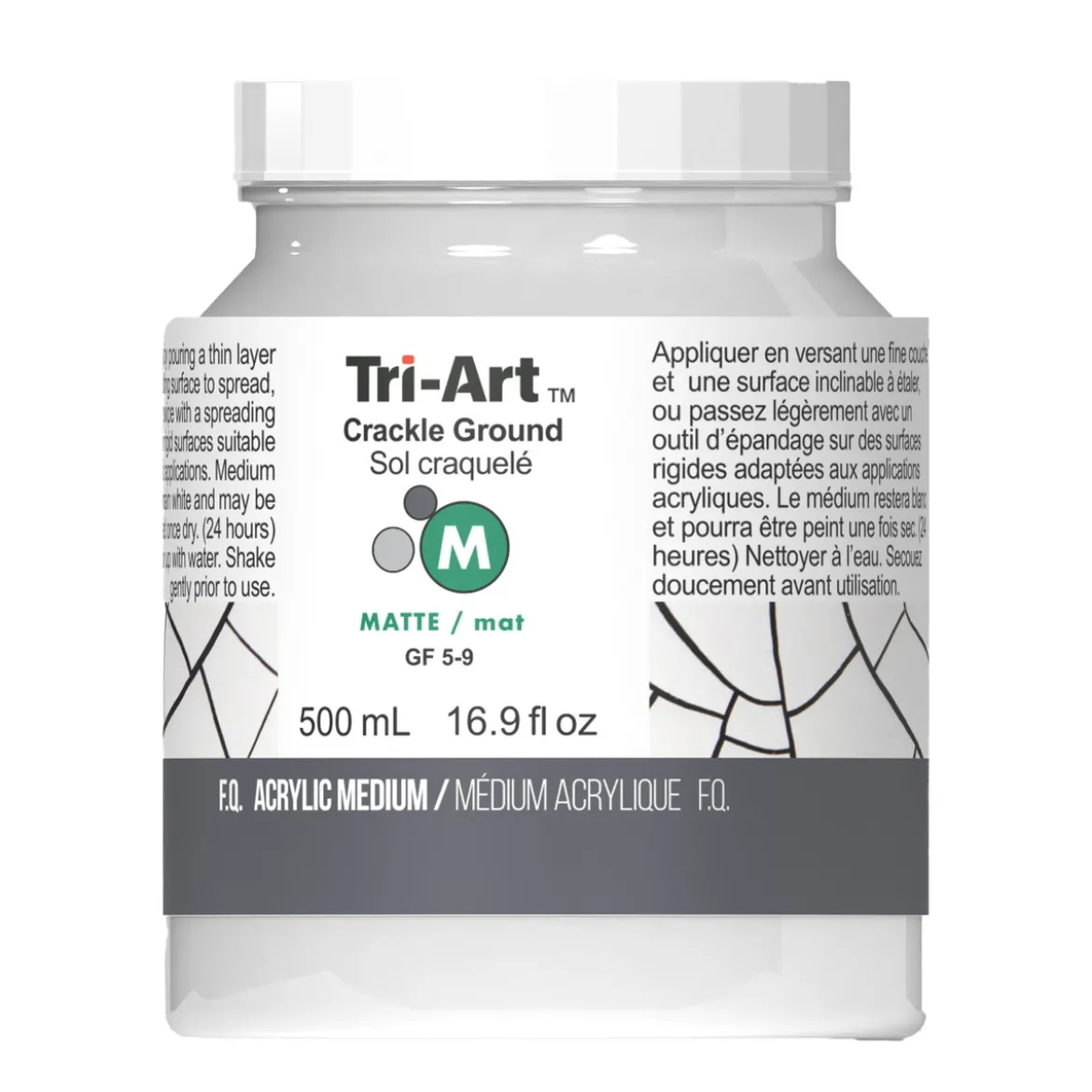 Tri-Art Crackle Ground 500 ml, krackeleringsmedoum för akrylfärg