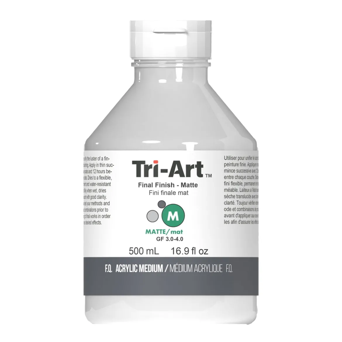 Tri-Art Final Finish Matte 500 ml, skyddande matt lack / fernissa för akrylfärg