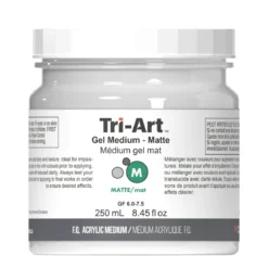 Tri-Art Gel Medium Matte 250 ml, matt gelbaserat förtjockningsmedel för akrylfärg