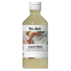 Tri-Art Liquid Glass Pouring Medium 120 ml, fungerar även som resinliknande lack för akrylfärg