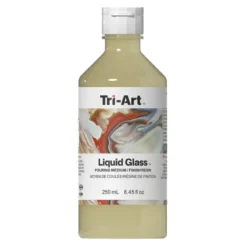 Tri-Art Liquid Glass Pouring Medium 250 ml, fungerar även som resinliknande lack för akrylfärg