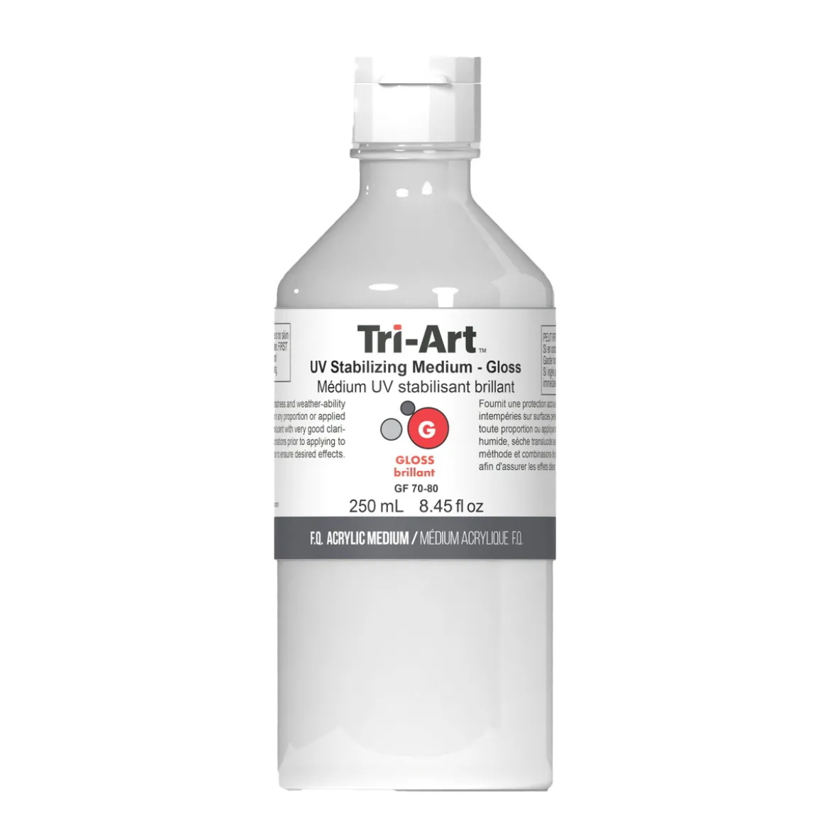 Tri-Art Medium UV Stabilizing Gloss 250 ml, blankt medium som skyddar akrylfärg mot UV-strålning