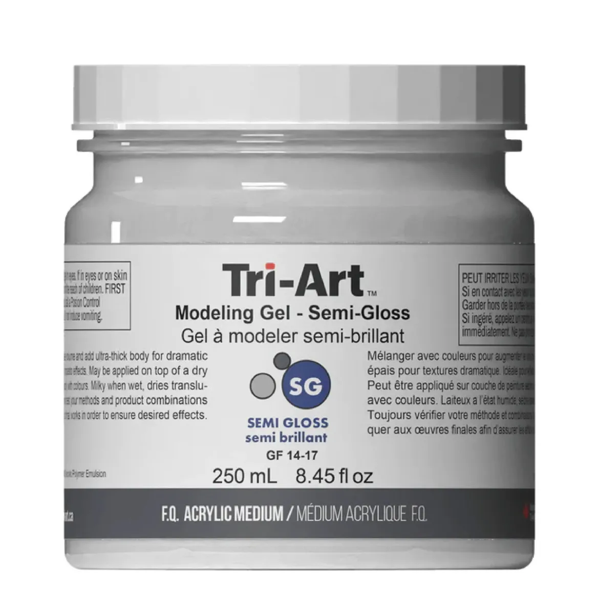 Tri-Art Modeling Gel, halvblank gelbaserad modelleringspasta / strukturpasta, 250 ml