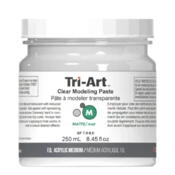 Tri-Art Modeling Paste Clear 250 ml, transparent modelleringspasta för textur på canvas