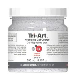Tri-Art Nepheline Gel Coarse 250 ml, strävt granulerande medium för akrylfärg