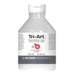 Tri-Art Polymer Medium Gloss 500 ml, blankt förtunningsmedel för akrylfärg