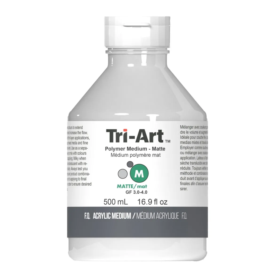 Tri-Art Polymer Medium Matte 500 ml, matt förtunningsmedel för akrylfärg