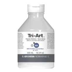 Tri-Art Polymer Medium Semi Gloss 500 ml, halvbankt förtunningsmedel för akrylfärg
