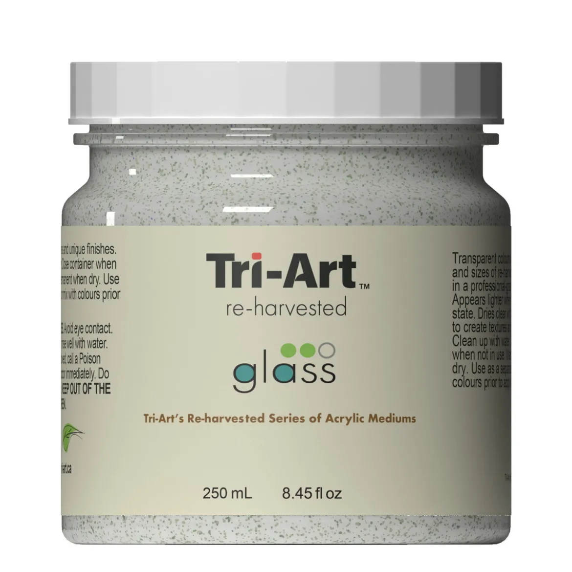 Tri-Art Reharvested Glass 250 ml, medium för textur, innehåller av partiklar av glas