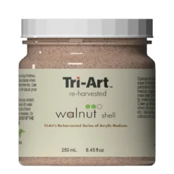 Tri-Art Reharvested Walnut Shell 250 ml, medium för textur innehåller partiklar av valnötsskal