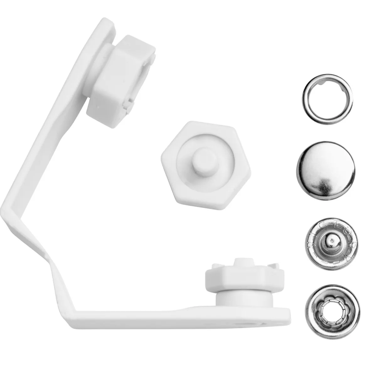 Trycknapp Ø11 silver 12p