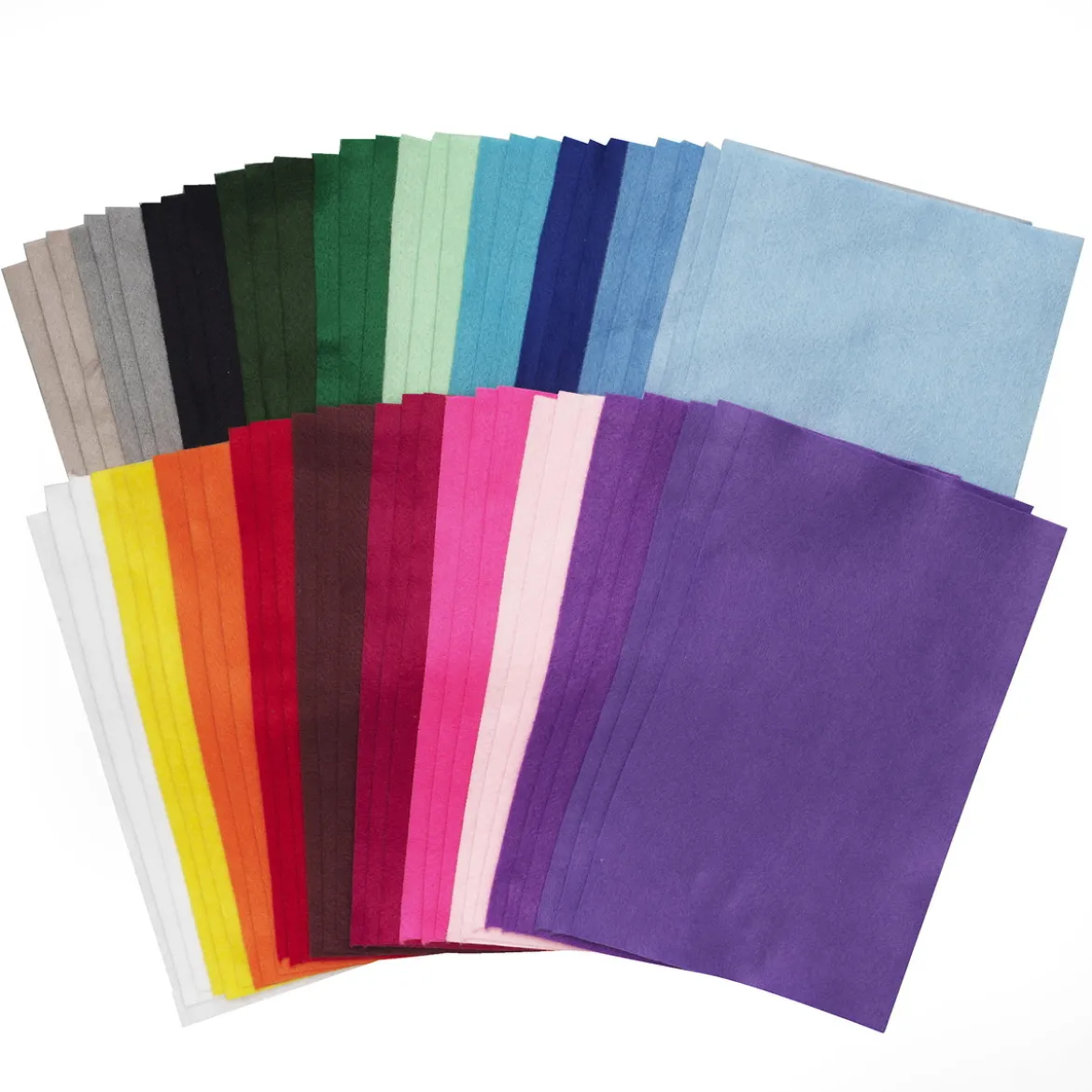 Tunn & smidig polyesterfilt – 20×30 cm 60-pack, 3 av varje färg