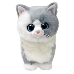 TY Beanie Boo Cat Grey – en vit & grå katt som vill bli klappad! H. 15,5 cm