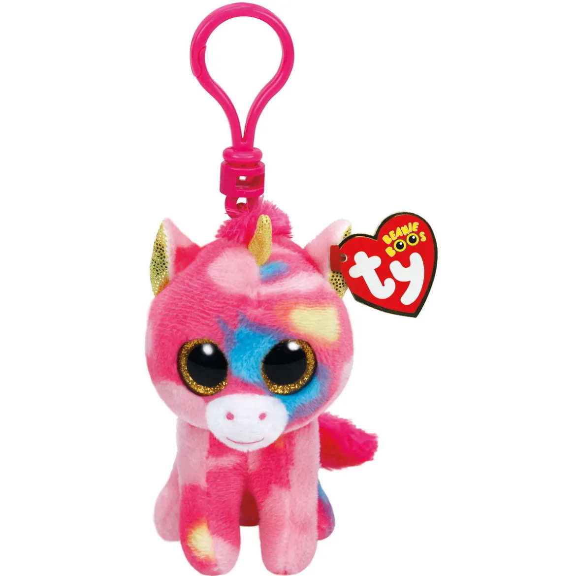 Ty Beanie Boos Clip Fantasia Unicorn, den söta enhörningen! 7×5×9 cm